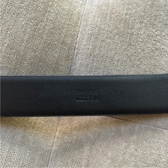 Chanel CC Logo Belt Black Leather Gold Medallion Buckle Size 90/36 Authentic - Picture 13 of 16